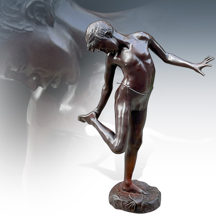 이태리 안니발레 드로또 조각가 게 잡힌소년(100cm)
